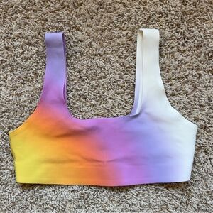 Parade Seamless Support Lift Scoop Bralette Size Medium Rainbow